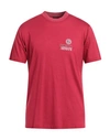Giorgio Armani Man T-shirt Red Size 42 Viscose, Polyester