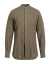 Daniele Alessandrini Homme Man Shirt Military Green Size 16 ½ Linen
