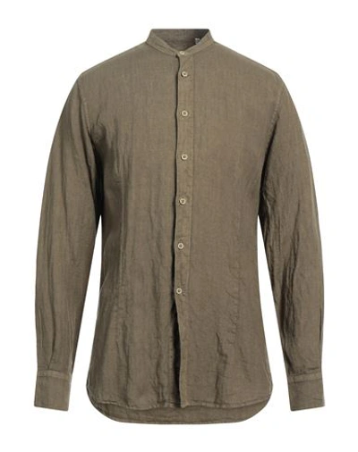 Daniele Alessandrini Homme Man Shirt Military Green Size 15 ½ Linen