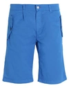 Daniele Alessandrini Homme Man Shorts & Bermuda Shorts Bright Blue Size 32 Cotton, Elastane