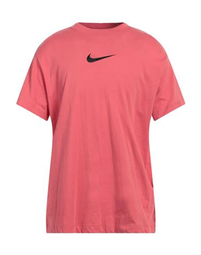 Nike Man T-shirt Brick Red Size Xl Cotton