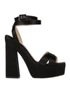 Jimmy Choo Gaia 140 Satin Platform Sandal In Black