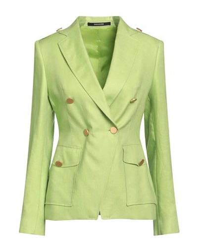 Tagliatore 02-05 Woman Blazer Green Size 4 Linen In Green