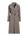 Herno Woman Overcoat Grey Size 8 Polyester