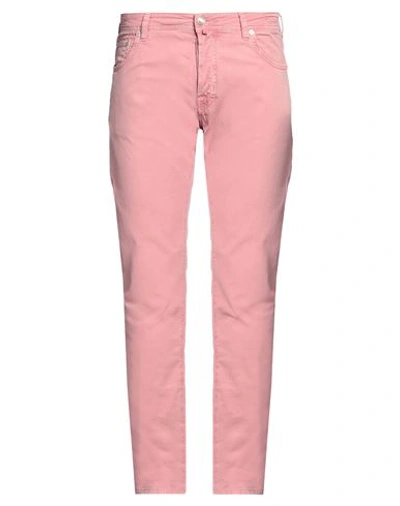 Jacob Cohёn Man Pants Pastel Pink Size 40 Cotton, Elastane