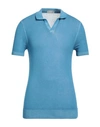 Daniele Alessandrini Homme Man Sweater Azure Size 44 Cotton In Blue