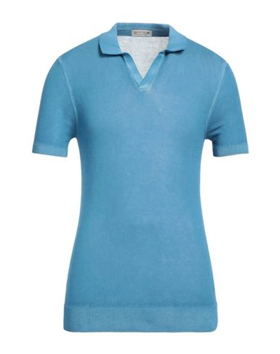 Daniele Alessandrini Homme Man Sweater Azure Size 44 Cotton In Blue