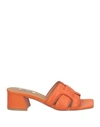 Bibi Lou Woman Sandals Orange Size 11 Soft Leather