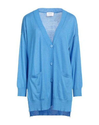 Snobby Sheep Woman Cardigan Azure Size 8 Silk, Cashmere In Blue