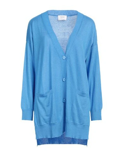 Snobby Sheep Woman Cardigan Azure Size 10 Silk, Cashmere In Blue