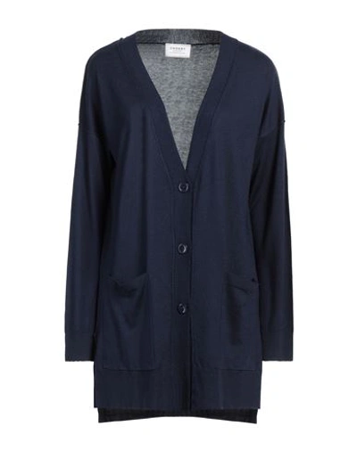 Snobby Sheep Woman Cardigan Midnight Blue Size 8 Silk, Cashmere