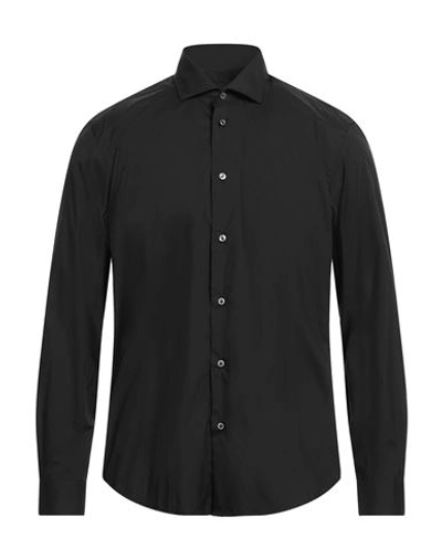Brian Dales Man Shirt Black Size 15 ½ Cotton, Polyamide, Elastane In Black