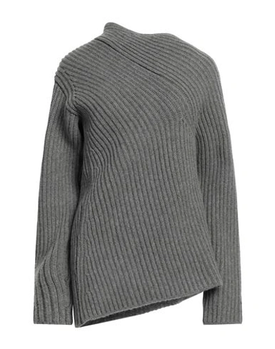 Jil Sander Woman Sweater Grey Size 8 Wool, Cashmere