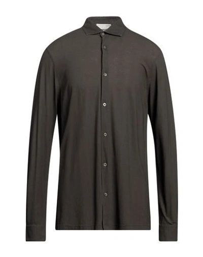 Filippo De Laurentiis Man Shirt Dark Green Size 44 Cotton