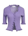 Snobby Sheep Woman Cardigan Mauve Size 8 Cotton, Silk In Purple