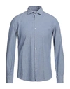 Brooksfield Man Shirt Pastel Blue Size 15 Cotton