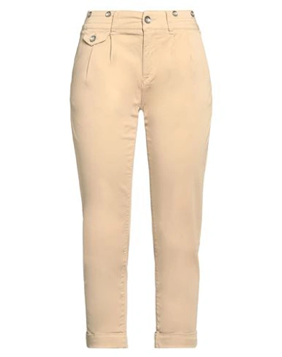 Jacob Cohёn Woman Cropped Pants Beige Size 28 Cotton, Elastane