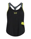 Ea7 Woman Tank Top Black Size Xs Polyester, Elastane