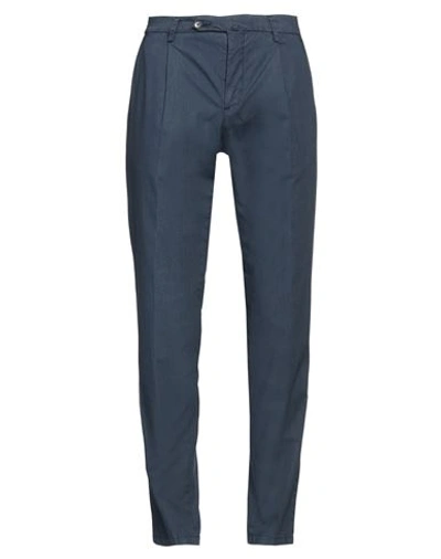 Paoloni Man Pants Light Blue Size 34 Cotton, Polyester, Elastane