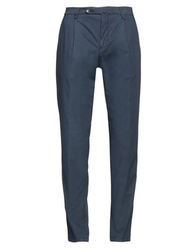Paoloni Man Pants Light Blue Size 38 Cotton, Polyester, Elastane