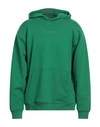 Jordan Man Sweatshirt Green Size S Cotton, Elastane In Green