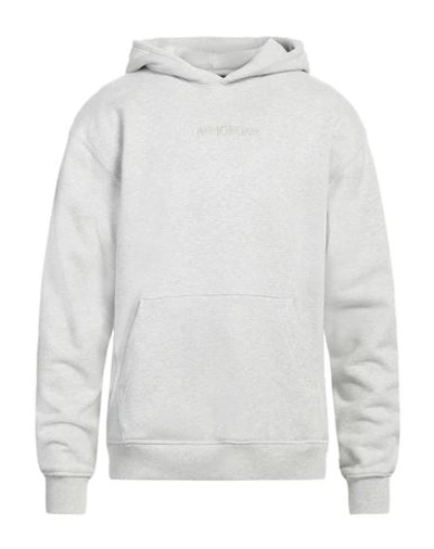 Jordan Man Sweatshirt Grey Size M Cotton, Elastane