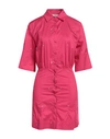 Jijil Woman Mini Dress Fuchsia Size 6 Cotton, Polyamide, Elastane In Pink