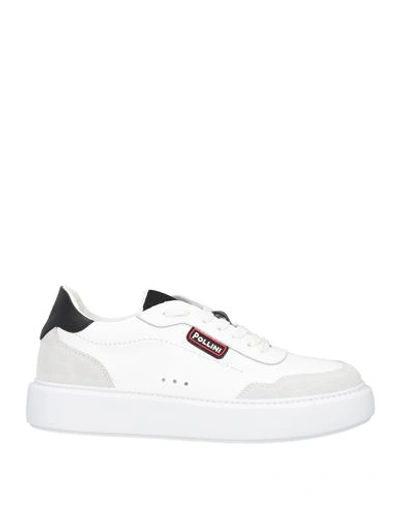 Pollini Man Sneakers White Size 12 Leather