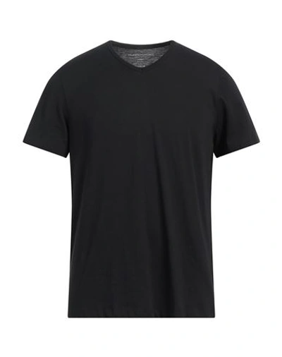 Majestic Filatures Man T-shirt Black Size M Cotton, Elastane In Black