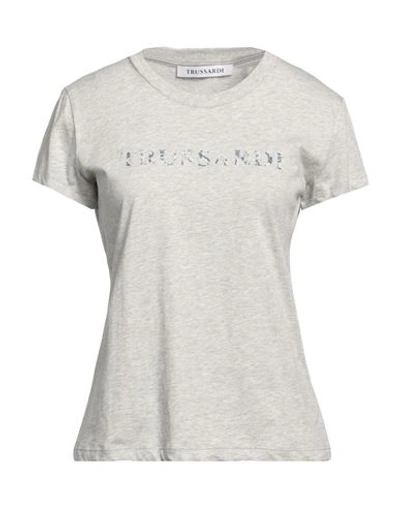 Trussardi Woman T-shirt Light Grey Size S Cotton