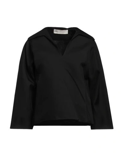 Tory Burch Woman Top Black Size 14 Cotton, Silk