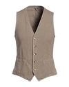 L.b.m 1911 L. B.m. 1911 Man Vest Khaki Size 36 Cotton, Linen In Beige