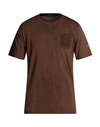 Daniele Alessandrini Man T-shirt Brown Size Xl Cotton