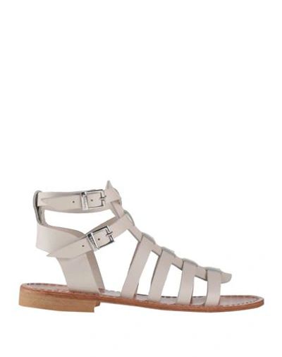 Baldinini Woman Sandals Off White Size 10 Leather