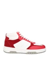 Pollini Man Sneakers Red Size 12 Leather