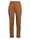 Manila Grace Woman Pants Brown Size 10 Cotton, Elastane