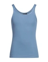 Dolce & Gabbana Man Tank Top Pastel Blue Size 38 Cotton