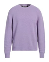 Palm Angels Man Sweater Light Purple Size L Wool, Polyester, Acrylic