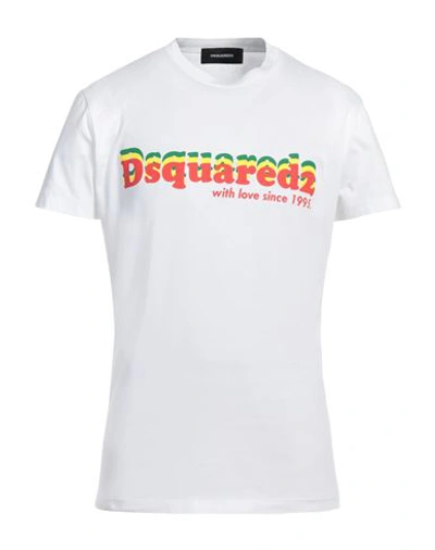 Dsquared2 Man T-shirt White Size Xxl Cotton