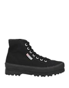 Superga Woman Sneakers Black Size 8 Textile Fibers In Black