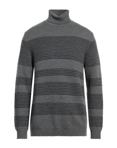 Drumohr Man Turtleneck Grey Size 44 Merino Wool