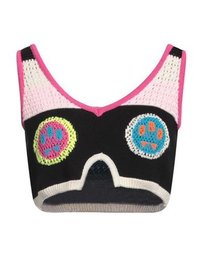 Barrow Crochet-panel Crop Top In Multicolor