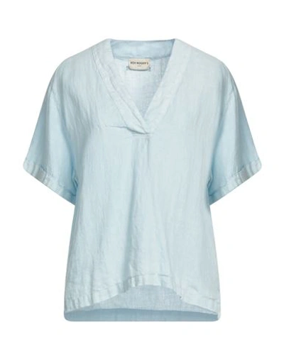 Roy Rogers Roÿ Roger's Woman Top Sky Blue Size S Cotton