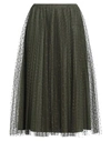Red Valentino Woman Midi Skirt Military Green Size 2 Polyester