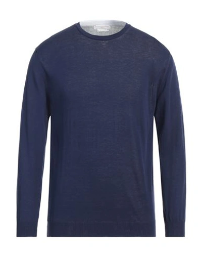 Daniele Fiesoli Man Sweater Navy Blue Size L Cotton