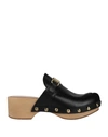 Pollini Woman Mules & Clogs Black Size 8 Calfskin