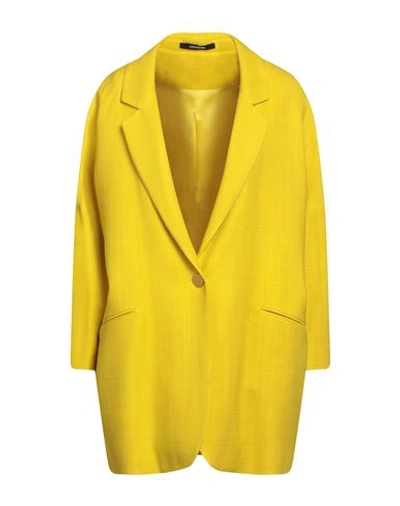 Tagliatore 02-05 Woman Blazer Yellow Size 10 Viscose, Polyamide, Lyocell