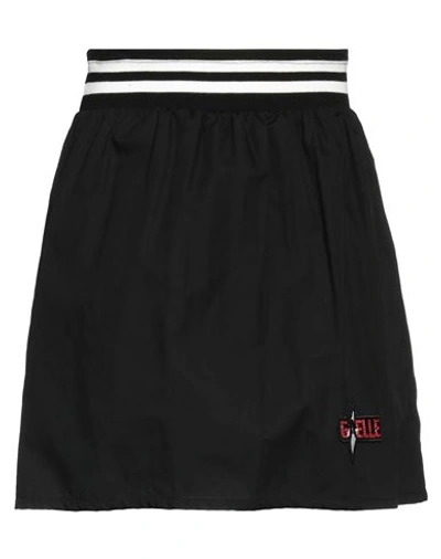Gaelle Paris Gaëlle Paris Woman Mini Skirt Black Size 2 Polyurethane, Viscose, Cotton