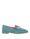Alma En Pena . Woman Loafers Pastel Blue Size 11 Leather