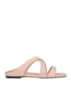 Pollini Woman Sandals Blush Size 11 Leather In Pink